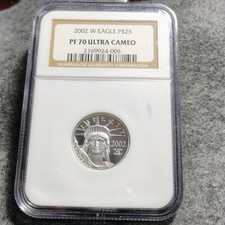 2002 W ~ $25 PLATINUM ~ 1/4oz ~ NGC PF70 ULTRA CAMEO 2799.96 per troy oz