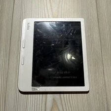 Kobo Libra Colour eReader 7"  32GB N428  White CRACKED SCREEN NOT WORKING