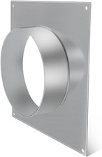4 Inch Square Duct Connector Flange Air Ventilation Duct with Valve Black