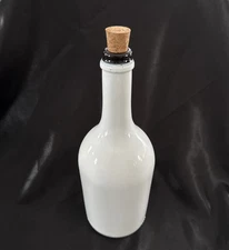 White Champagne Bottle w/ Cork For Storage, Olive Oil Flower Vase, Arts & Crafts