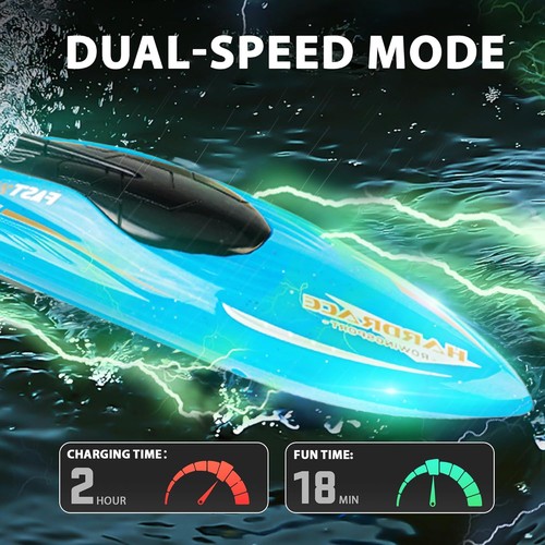 Ferngesteuertes Boot 15KM/H 2.4GHz RC Boot Rennboot für Jungen Mädchen Geschenke - Bild 9 von 22
