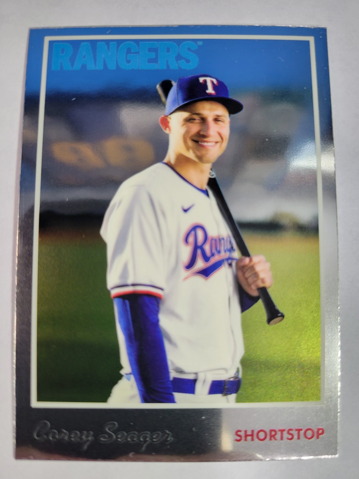 Corey Seager 2024 Topps Chrome Lids x Mitchell & Ness #22 Texas Rangers