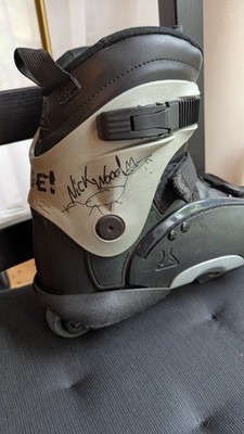 Remz OS4 Aggressive Skates Nick Wood, seltene Größe 47, Grau/Schwarz-Grün