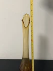 Vtg Fenton Amber Swung Vase Ribbed Panel Design 11.75" Mid-Century GlassUSA