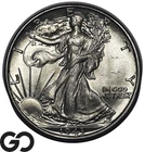 1943 Walking Liberty Half Dollar, Lustrous Choice BU++