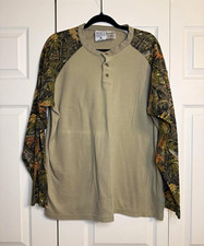 Rasco FR Men s Flame Resistant Long Sleeve Henley Knit XL Beige Camo KF463
