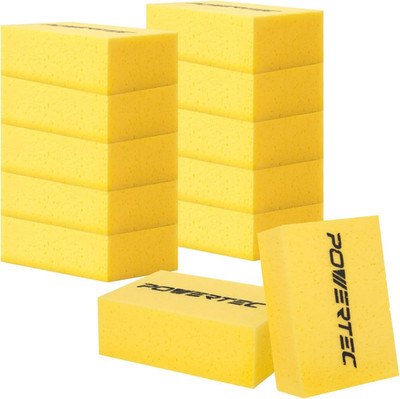 12PK Large Square Grout Sponge   Heavy-Duty Tile Grout Removal & Cleaning Tool