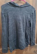 Old Navy Active Dynamic Fleece Pull Over Hoodie Women's L Black Pockets NWT