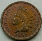 US 1907 Indian Head Cent **