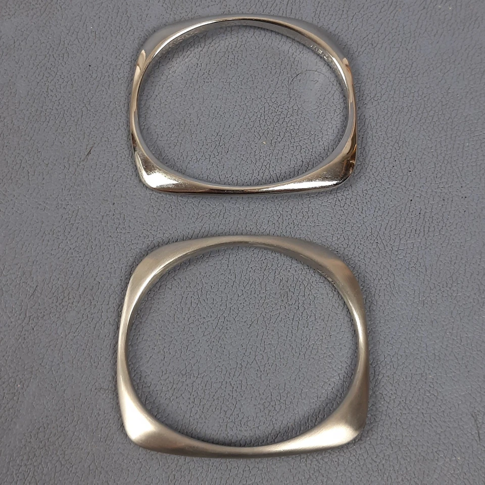 Pulseras Breil Acero Inoxidable Rígidas Brillantes Y Cuadradas Satinadas Elegantes Para Mujer Foto 4 de 4