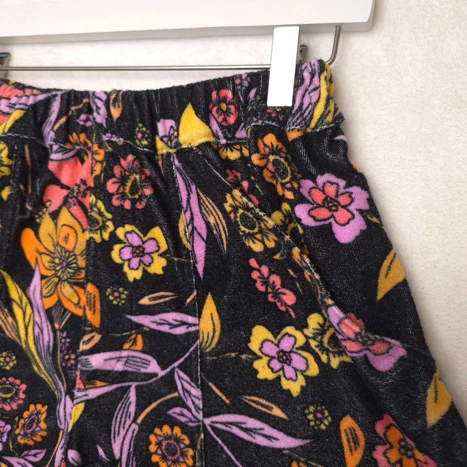 FREE PEOPLE At First Sight Floral Terry Cloth Shorts Festival Boho Fairy70s Sz S - Image 3 of 4
