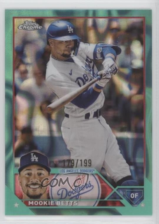 2023 Topps Chrome Aqua Lava Refractor 179/199 Mookie Betts #150 7ba