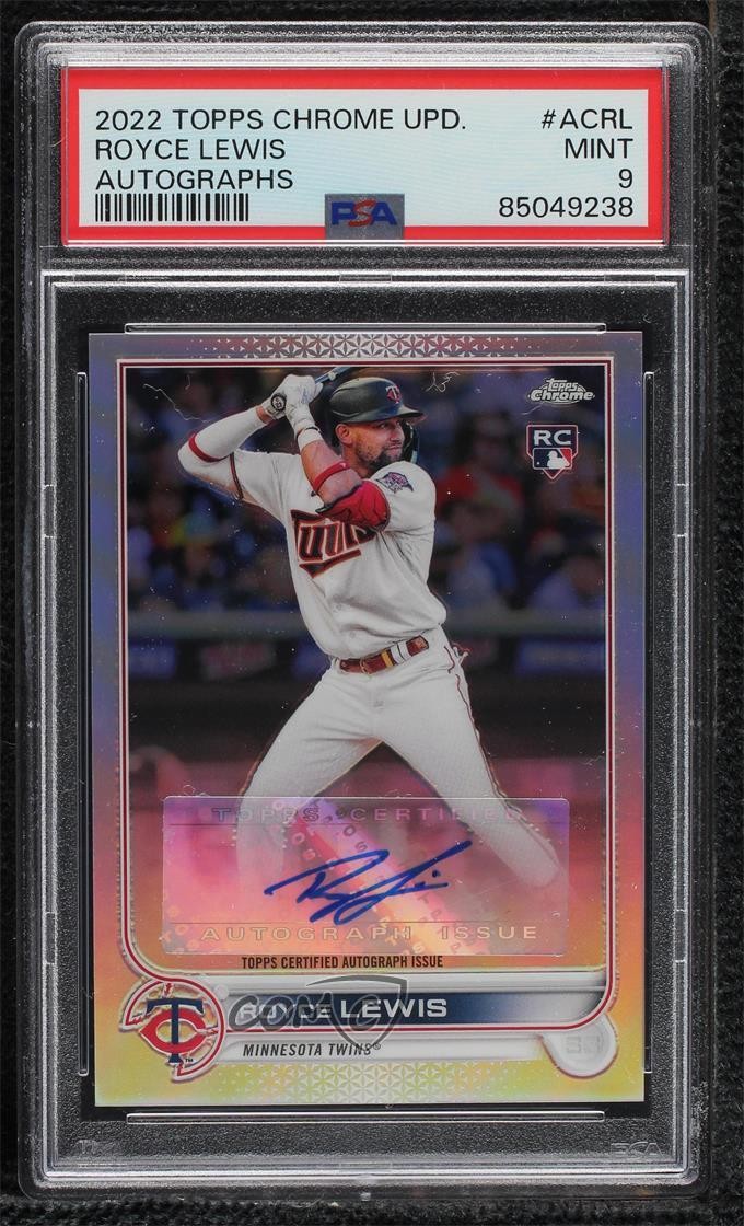 2022 Topps Chrome Update Auto Royce Lewis #AC-RL PSA 9 MINT Auto 4l3