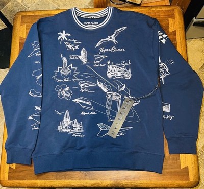 ROC Nation Paper Planes Internationally Known Crewneck Long Sleeve Size Large