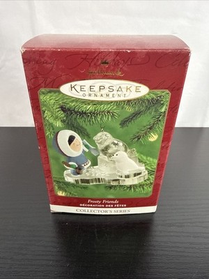 Hallmark Keepsake Ornament 2000 Frosty Friends #21 Eskimo Ice Carving a Seal