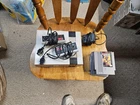 Nintendo NES Console & 4 Game Lot Super Mario Duck Hunt Slalom Kung Fu Clean VTG
