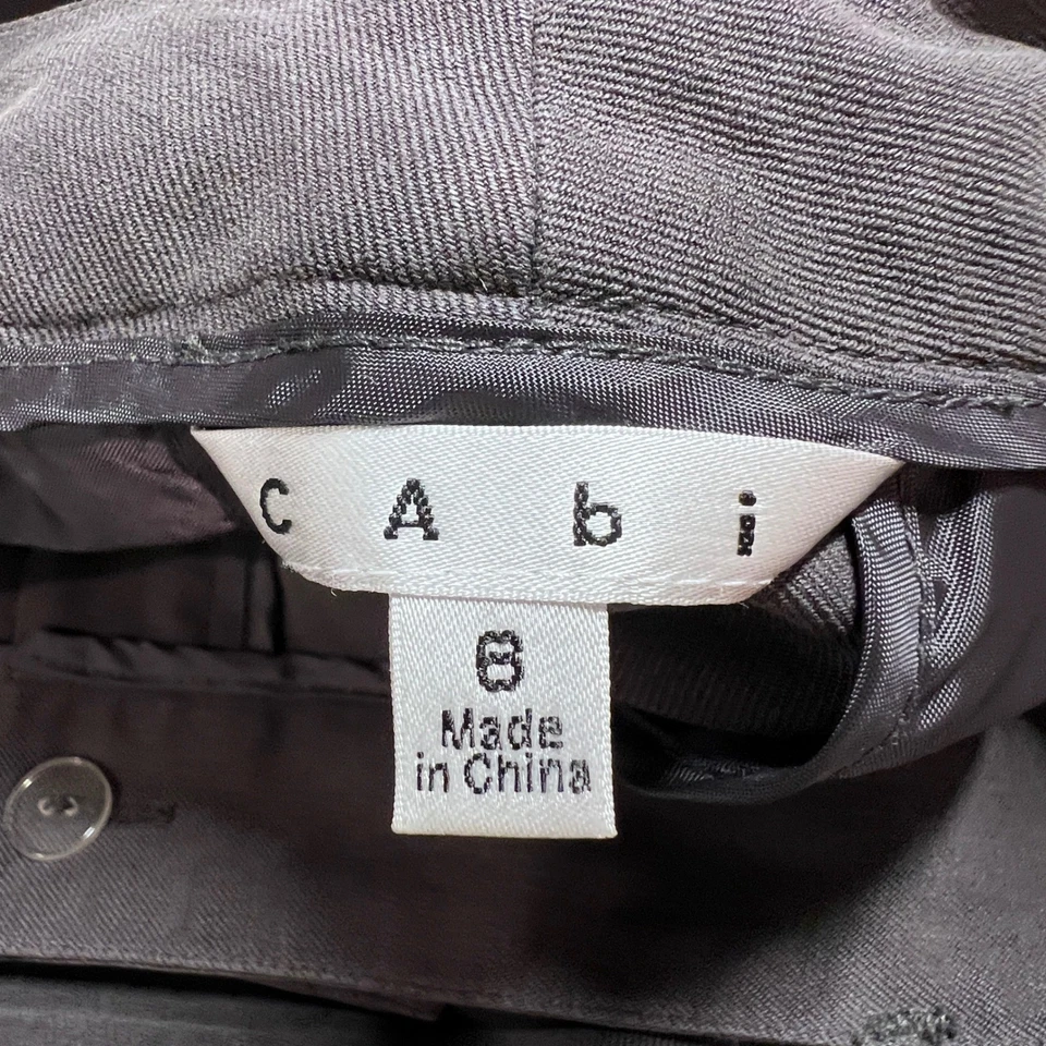 Cabi Women's 100% Silk Gray Wide Leg Pants Trousers Size 6 Career Casual - Image 4 of 4