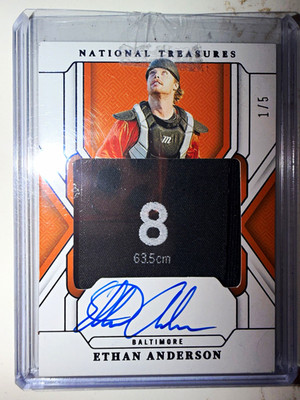 Panini National Treasures Ethan Anderson TMS-EA Treasured Material Auto /5