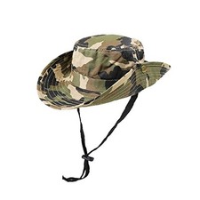Kids-Sun-Hat UV-Protection Camo-Boonie - with Chin-Strap 5-8 Years Camouflage