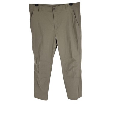 Columbia Mens Tan Hiking Pants Articulated Knee Utility Outdoor Trousers 40x30