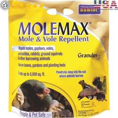 Mole Vole Granules Repellent Natural 10lb Safe Pets Lawn Garden 5000sq ft New