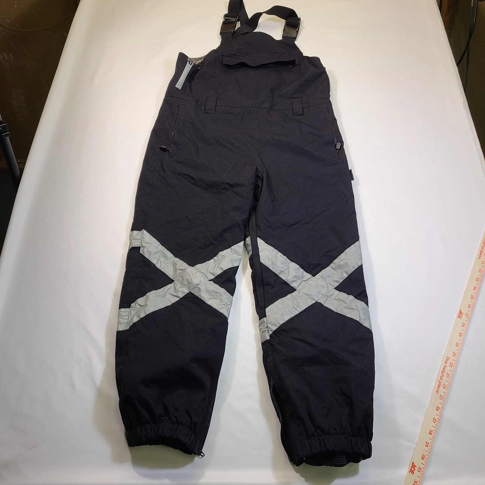 E1 Doorek Unisex Snow Bib Large Black 15K Reflective