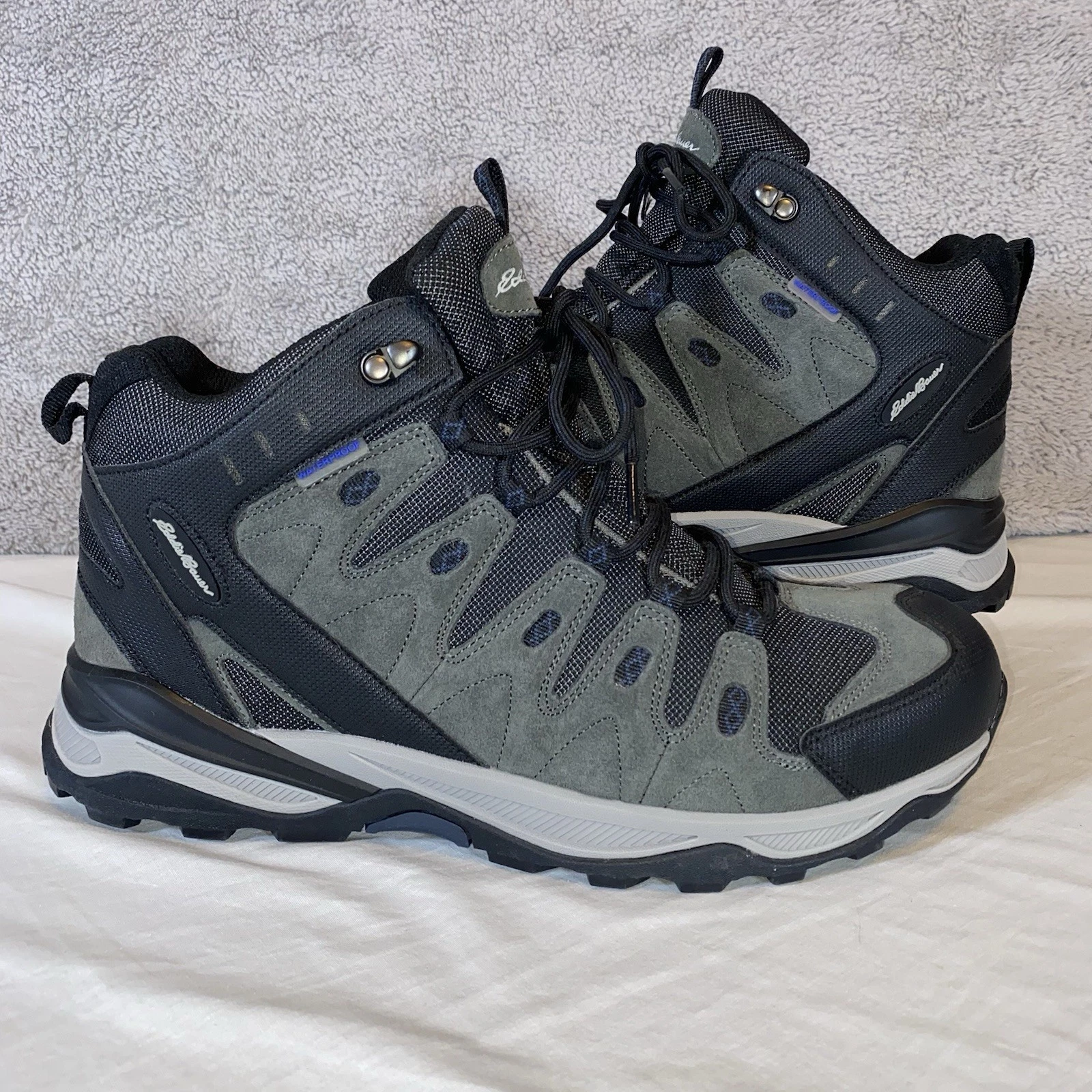 Eddie Bauer Clydehill Castlerock Waterproof Hiking Boots Men’s 13 Gray NWOB