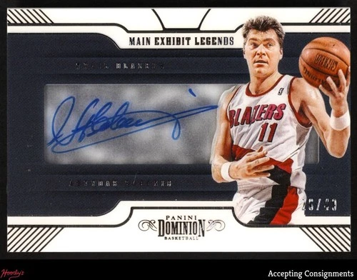 2018-19 Dominion Main Exhibit Legends #6 Arvydas Sabonis AUTO HOF 26/49