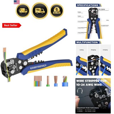 Self-Adjusting Wire Stripper, 3 in 1 Stripper/Cutter/Crimping Heavy Duty Auto...