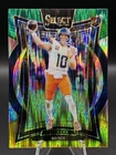 2024 Panini Select - Concourse Bo Nix Green and Yellow Shock Prizm #30 (RC)