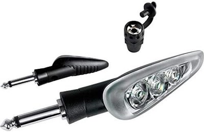 MOTORRAD LED BLINKER SCHWARZ UNIVERSAL ZUGELASSEN SCHNELLVERSCHLUSS CLICK N'RIDE