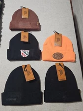 NWT Lot Of 5 Branded Bills Beanie Hats Caps Skull READ