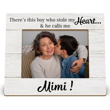 Mimi Grandson Picture Photo Frame, Mothers Day Christmas Gift for Grandma fro...