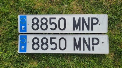 Euro Kennzeichen Paar - Nummernschilder Spanien placa Espana license plate Spain