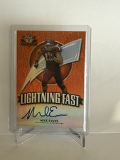 2014 Leaf Valiant Lightning Fast GREEN Prismatic MIKE EVANS rookie RC auto 35/50