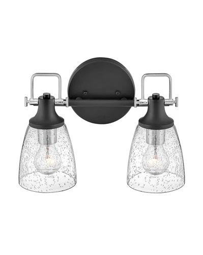 Hinkley Lighting 51272 Easton 2 Light 15"W Vanity Light - Black - Picture 11 of 12