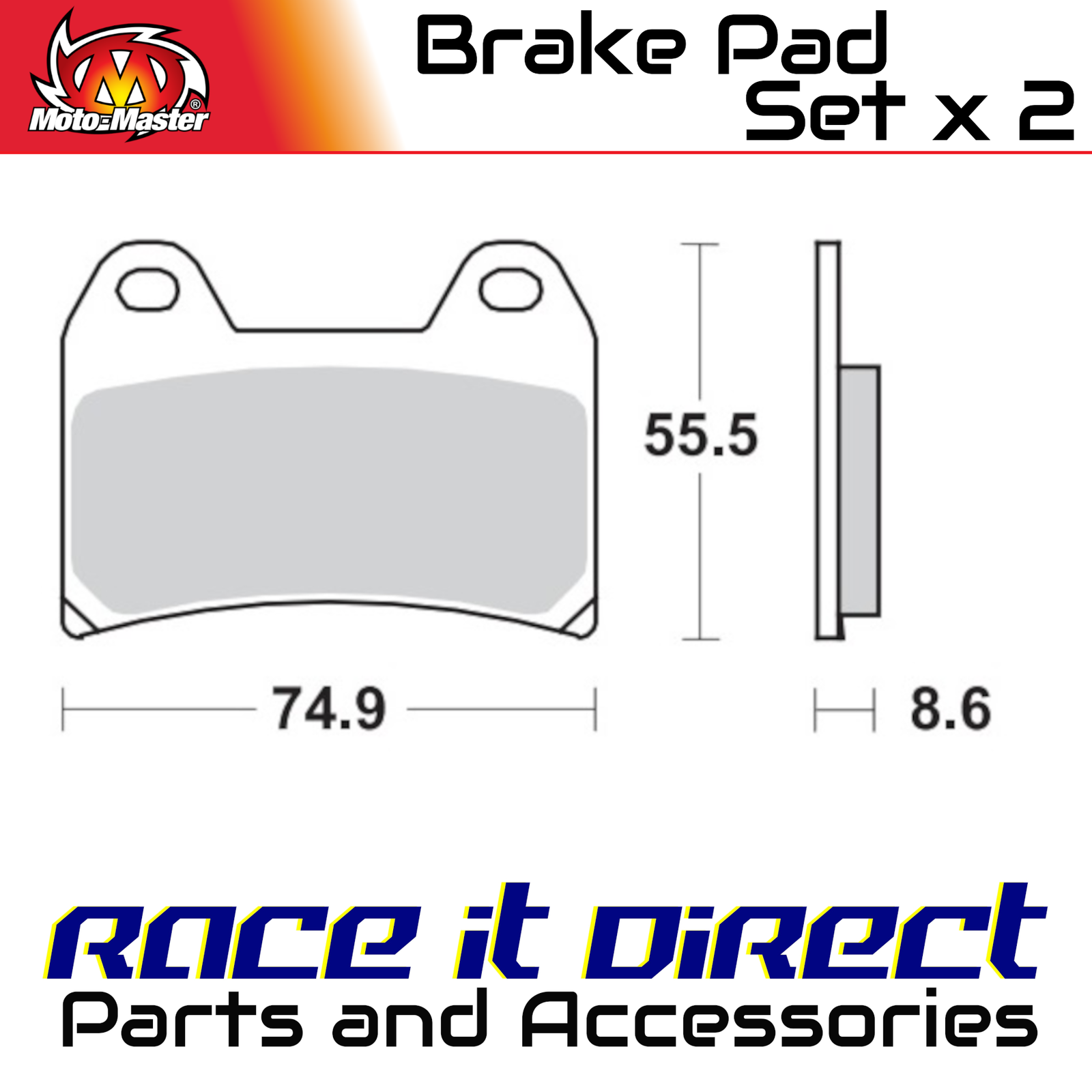 Brake Pads for BENELLI 1130 TRE-K AMAZONAS 2007-2008 Front Organic MotoMaster