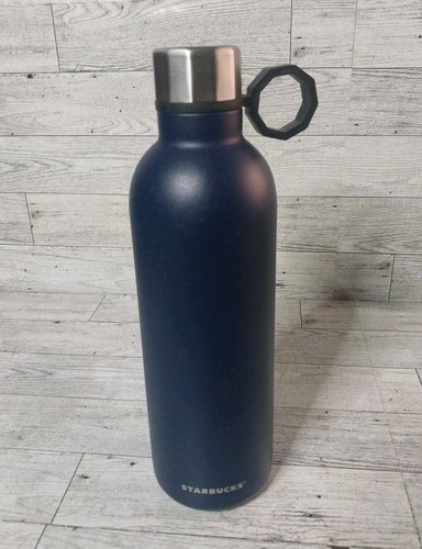 Starbucks 20 fl oz Stainless Steel Water Bottle Blue With Rubber Handle - Picture 1 of 8