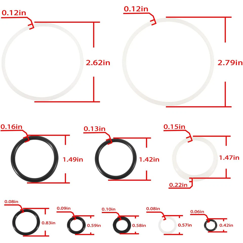 214739 Floor Jack Seal Kit for Costco Arcan Dual Pump Plunger 3 or 3 1/4 Ton - Image 3 of 4