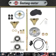 Drift Trike Go Kart Rear Live Axle Kit Sprocket Hub Brake Assembly Hub Chain