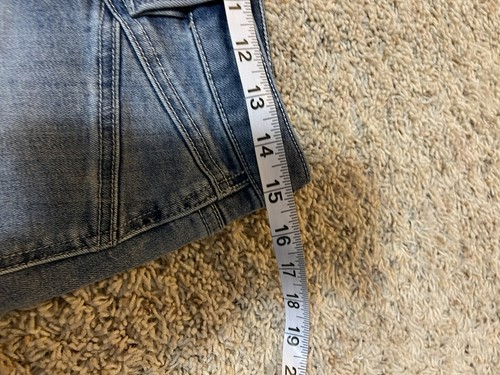 Original David Bitton Azul Búfalo Jean Vaquero Falda Lápiz Talla 30 - Imagen 6 de 7