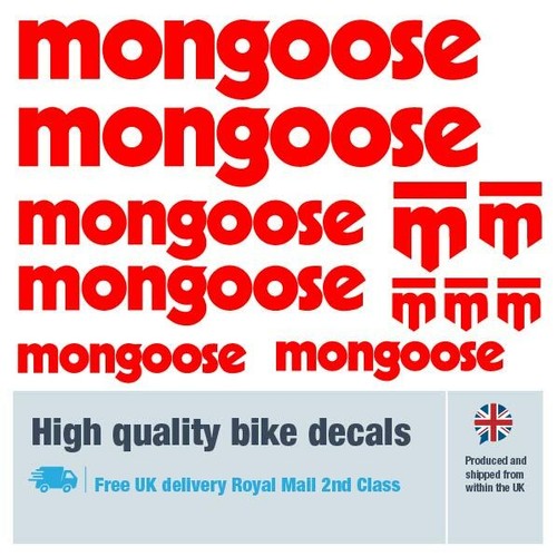 Mongoose bike labels / decals with free bike protection (26 pack) - 20 colours - Picture 8 of 29