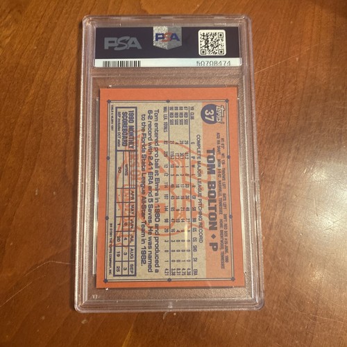 1991 Topps Desert Shield #37 TOM BOLTON PSA 7 RED SOX ***Hard To Fine Graded*** - Picture 2 of 2