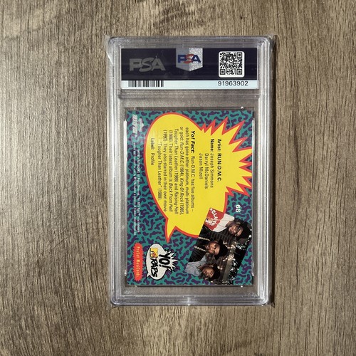 1991 Pro Set MusiCards Yo! MTV Raps Run-DMC #68 PSA 8 - Picture 4 of 4