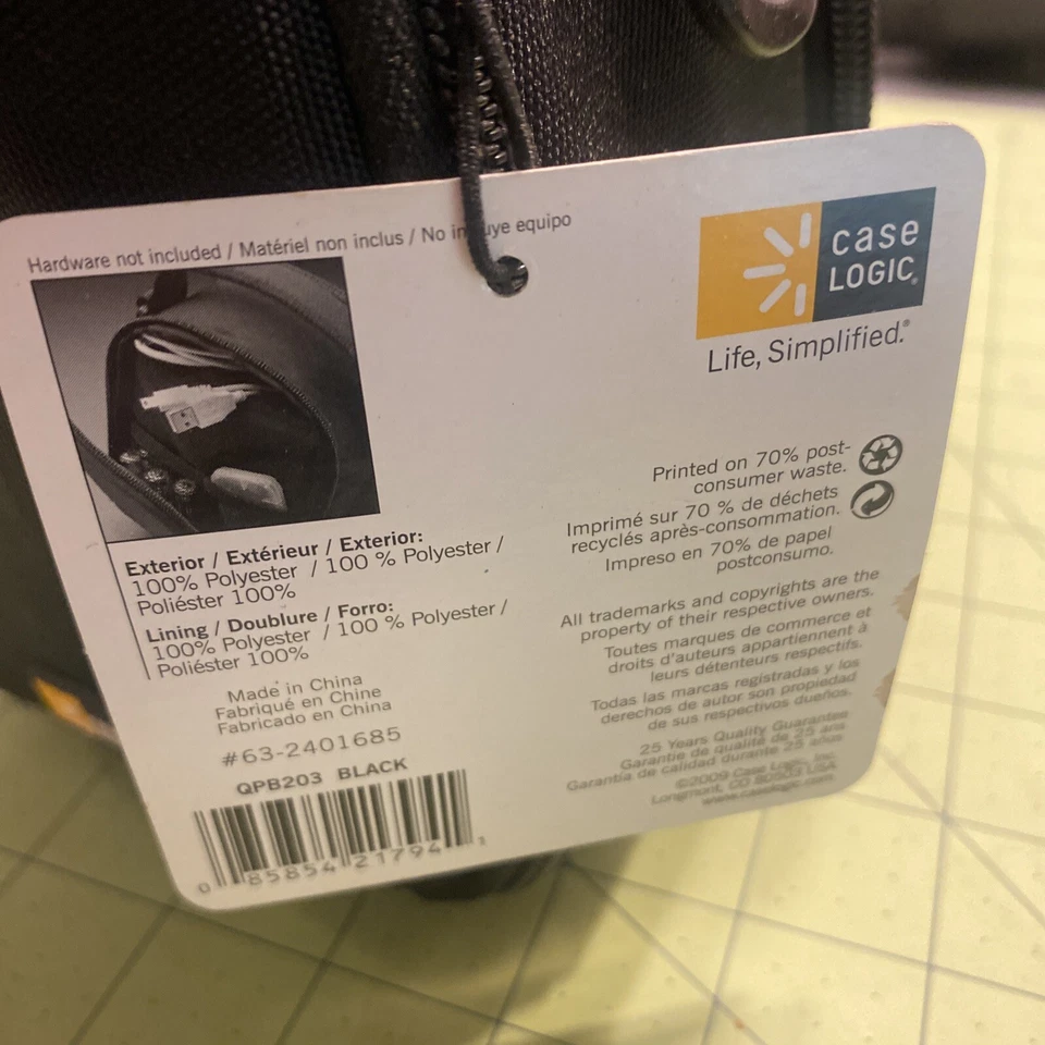 Case Logic Black QPB-203 EVA Molded Flash Camcorder or Medium Zoom Camera Case - Image 4 of 4