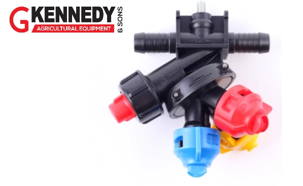 3-way nozzle holder Arag-system 120-02 Yellow, 120-03 Blue, 120-04 Red Jarmet