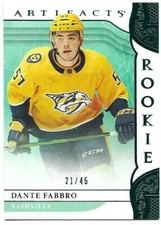 2019-20 Upper Deck UD Artifacts DANTE FABBRO #166 Aqua Parallel 21/45 Rookie