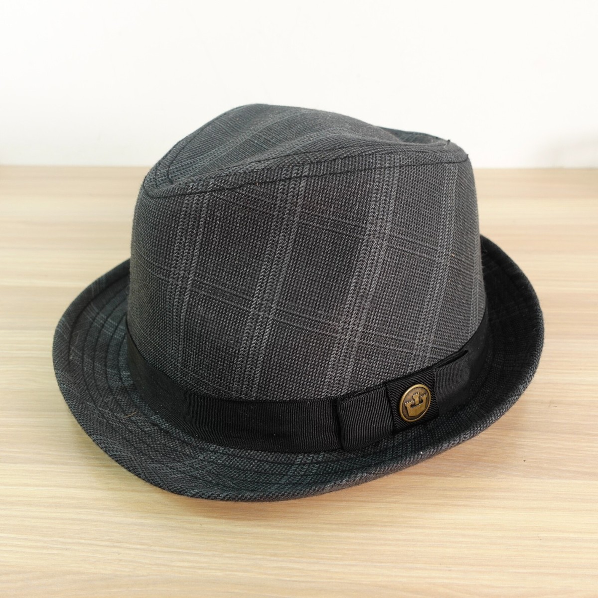 Goorin Bros Men Fedora Hat Medium Theodore Gray Plaid Trilby  display picture 1