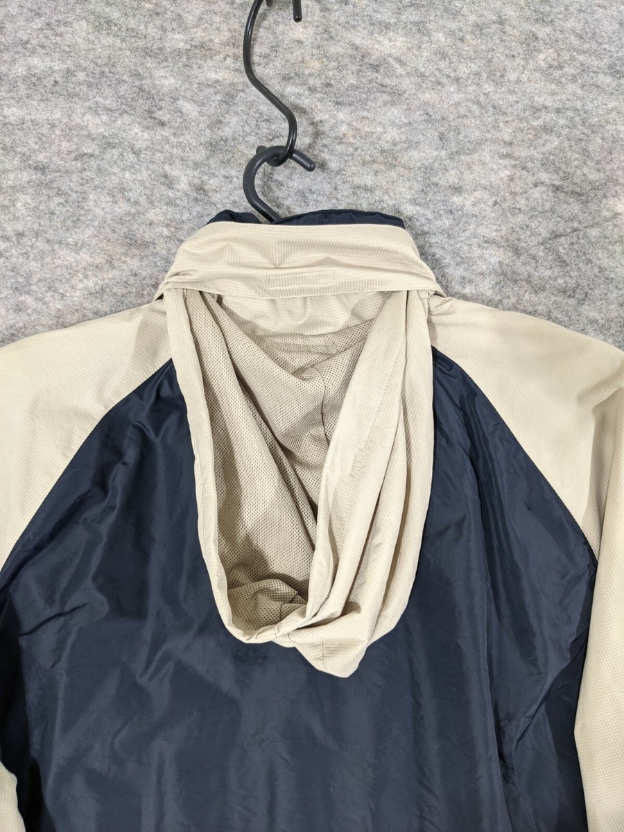 Chaps Ralph Lauren Golf Jacket Mens Large Beige Black Zip Up