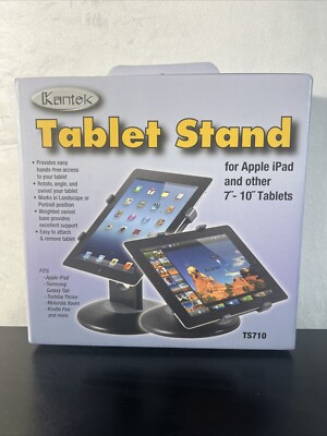 Kantek Tablet Stand for Apple iPad, iPad Air, iPad Mini, Galaxy Tab (7'' or 10'')